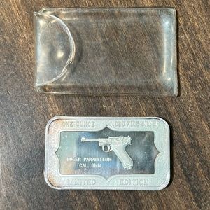 1 ounce of .999 fine silver (Luger Limited Edition bar)